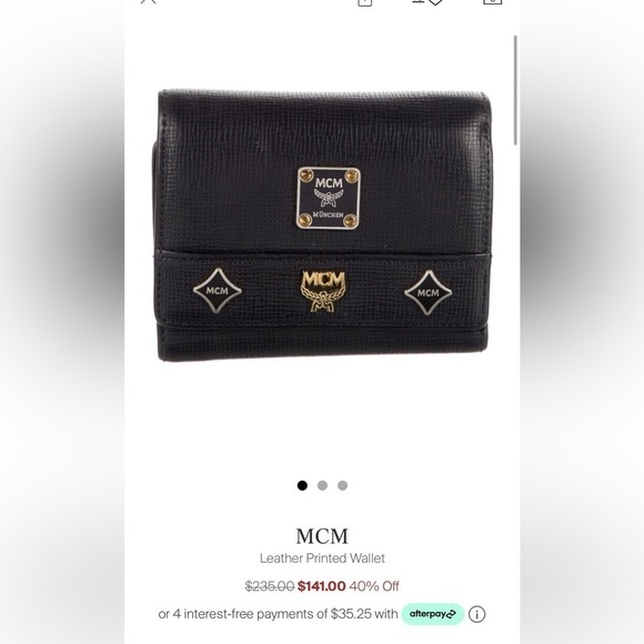 EUC MCM Wallet with charms still attached. Black Leather - Picture 12 of 13